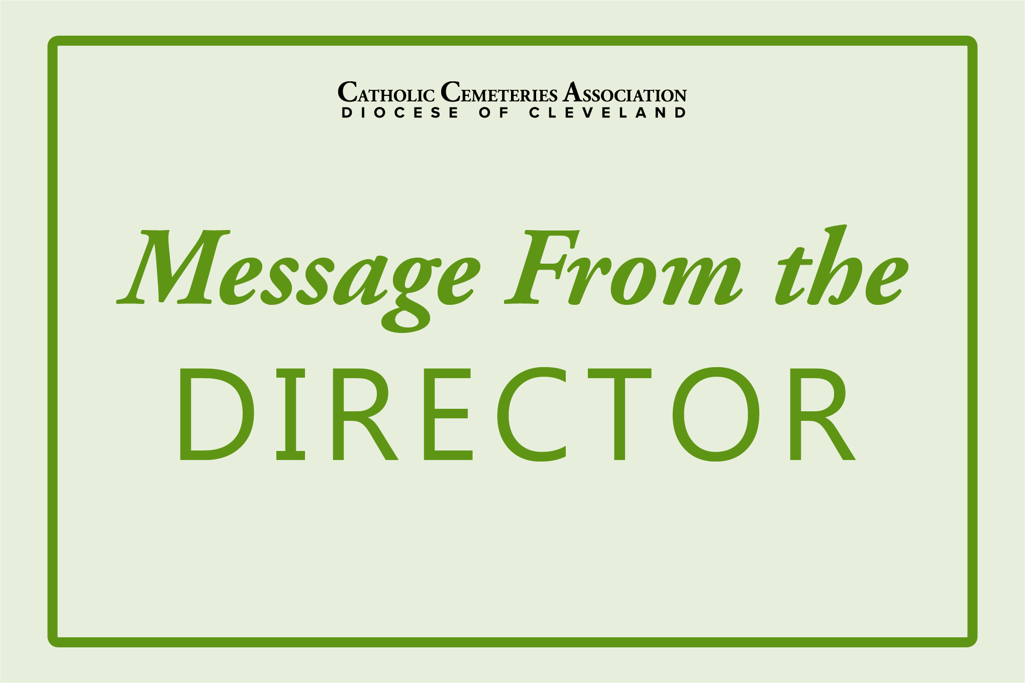 message from the director header image
